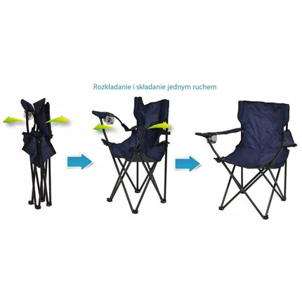FOLDING CAMPING CHAIR 50X50X80CM NAVY BLUE