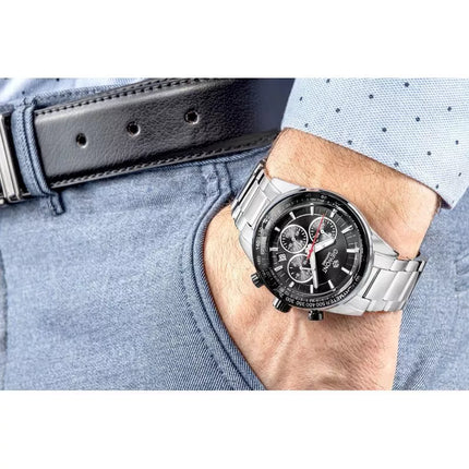 Men's Watch Giewont Chronograph Sapphire Silver Black GW9140-B1