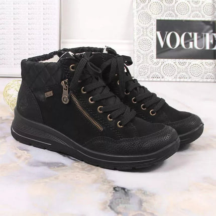 Rieker W RKR567 Waterproof Insulated Leather Ankle Boots