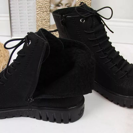 Rieker W R279B suomėti aulinukai, juodi