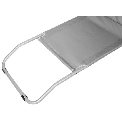 FOLDABLE BEACH CHAIR WITH CANOPY ON WHEELS 116x62x62-90CM GRAY