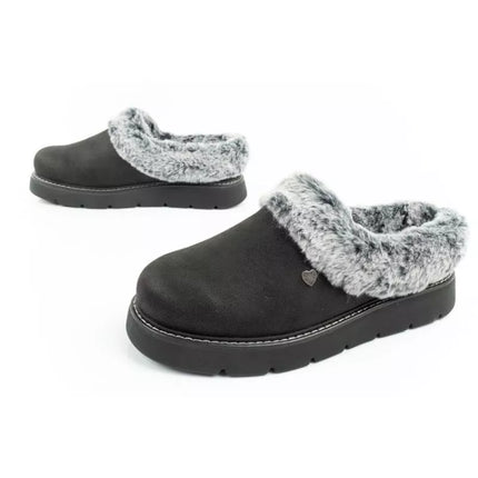 Skechers Cozy Blend moteriški šlepečių tipo batai, apšiltinti įsispiriami sportbačiai