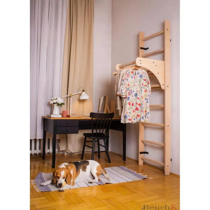 WOODEN PULL-UP LADDER WITH DESK BENCHK 112