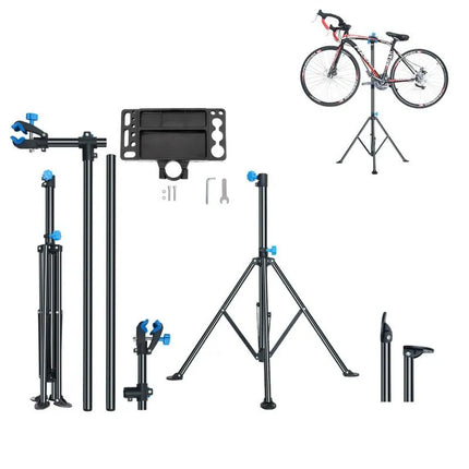 Wozinsky WSS-180 pastatomas dviračių serviso stovas su rankenėlėmis, iki 30 kg - juodas
