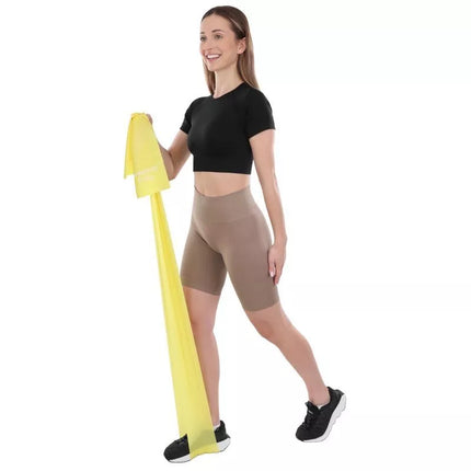 TRAINING TAPE FOR PILATES EXERCISES 2000x150x0.25MM 5-8KG YELLOW