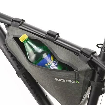 Rockbros AS-017 dviračio rėmo krepšys 5 l - tamsiai žalias