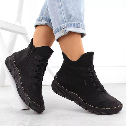 Women's insulated black ankle boots Rieker 55069-00