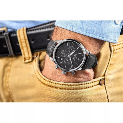 Vyriškas laikrodis Giewont Chronograph Safyrinis Juodas Sidabrinis GW6310-A2