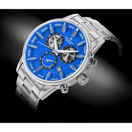 Vyriškas laikrodis Giewont Chronograph Safyrinis Sidabro Mėlynas GW4580-B3