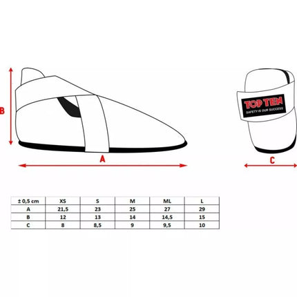 TOP TEN OSTT-PU "SUPERLIGHT PRISM" Foot Protectors (WAKO APPROVED)
