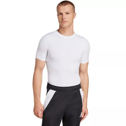Vyriški adidas Techfit marškinėliai trumpomis rankovėmis balti JP4675