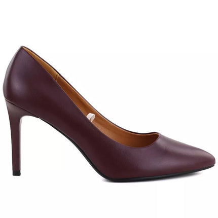 Burgundy spic pumps Sergio Leone 1339