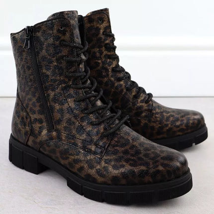 Moteriški rudi leopardo rašto darbiniai batai Rieker Remonte D2S72-90