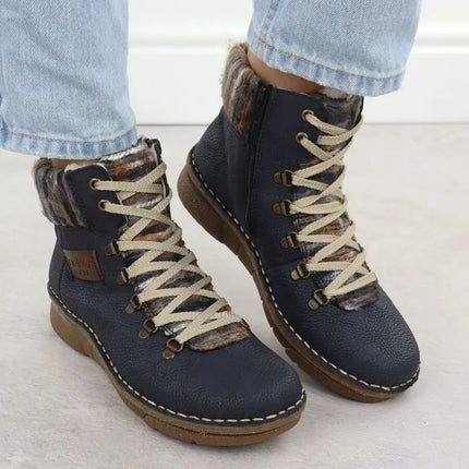 Women's navy blue ankle boots Rieker 73343-15