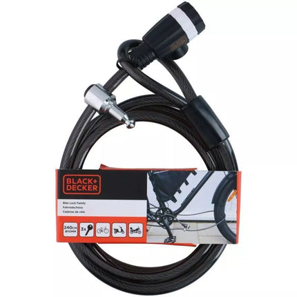 Dviračio spyna su trosu 10x2400MM FAMILY BLACK+DECKER