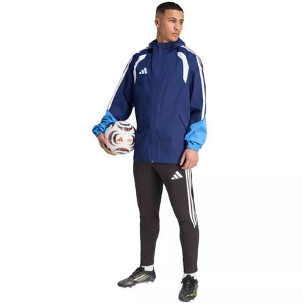 Vyriška adidas Tiro 26 lietaus striukė, tamsiai mėlyna JY8963