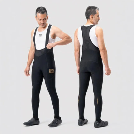 Rockbros YDCK012-1 Long Fleece Bib Tights with Pad Size M - Black