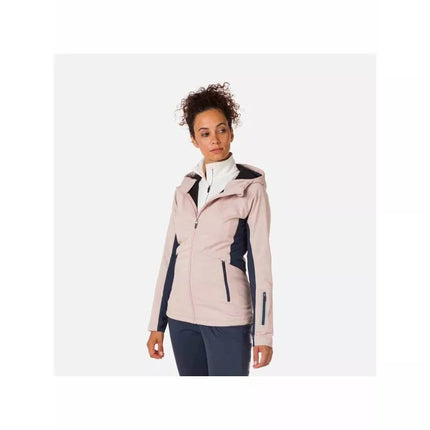 ROSSIGNOL W Softshell striukė su gobtuvu Rožinė