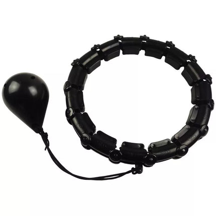 Hula Hoop with Massager and Weights, Black, Energo Fit