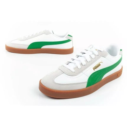 Puma Club II Era men's sports shoes sneakers leather white gray green