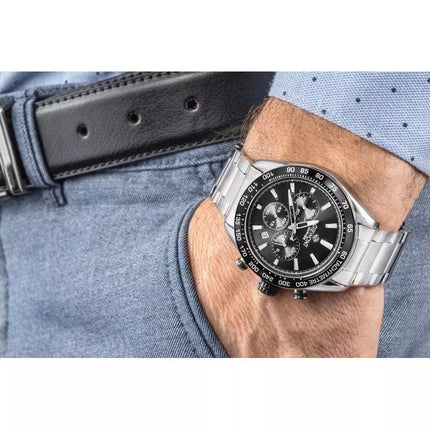Men's Watch Giewont Chronograph Sapphire Silver Black GW9580-B1