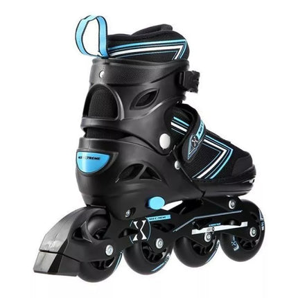 NILS EXTREME NH11912 A 2IN1 ROLLER SKATES BLACK-BLUE SIZE S (31-34) WITH REPLACEABLE HOCKEY BLADE