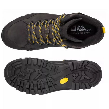 Jack Wolfskin REBELLION TEXAPORE MID vyriški žygio batai (phantom / burly yellow XT) (4051171_6357)