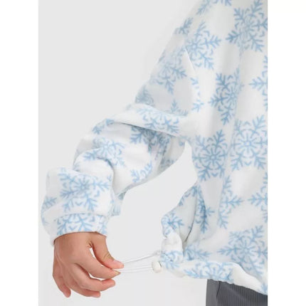 Šiltas "oversize" "fleece" su spauda mergaitėms 4F 4FJRAW25TFLEF440-90A