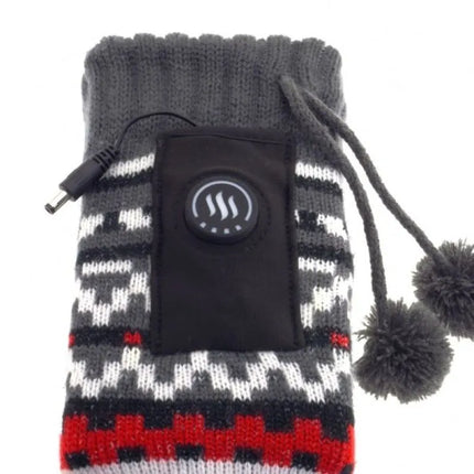 GLOVII HEATED POWER BANK SLIPPERS UNI SIZE (36-43), NORWEGIAN PATTERN, BATTERIES AND CHARGING CABLE INCLUDED, GOBM