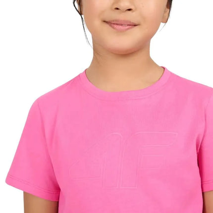 T-shirt for girls 4F F3004 dark pink 4FJWSS26TTSHF3004 53S