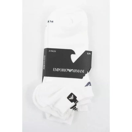 Emporio Armani Calza ankle socks cotton white comfortable 3-pack