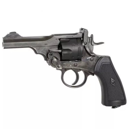 WEBLEY MKVI .455 Policijos revolveriui, kal. 5,5 mm, Diabolo šratai, 6 šūvių dėtuvė, 4" vamzdis, CO2 Battlefield Ekp do17J