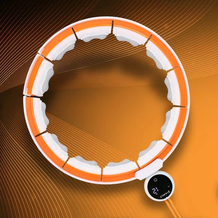 HHM21 HULA HOP WHITE/ORANGE WITH MAGNETS, TPE PROTECTION AND WEIGHT + HMS COUNTER