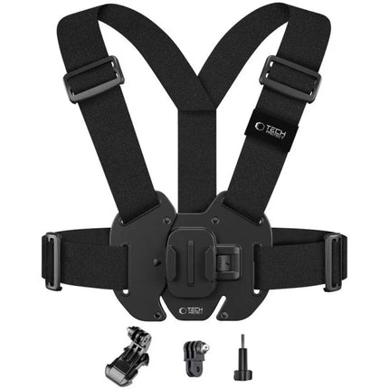 Tech-Protect GA100 Krūtinės laikiklis skirtas GoPro / DJI - Juodas