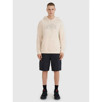 Men's sweatshirt with hood, open, 4F 4FRSS25TSWSM2201-12S