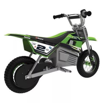 RAZOR SX350 Elektrinis bekelės motociklas - žalias