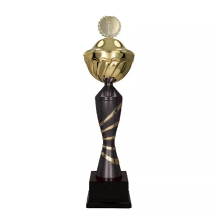 Gold and black metal cup with lid ORAR BK