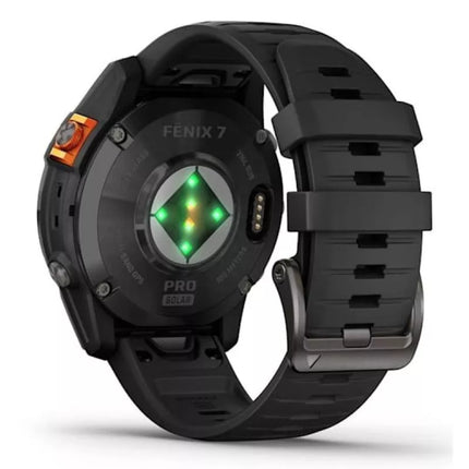Garmin Fenix 7 Pro Saulės energijos varoma versija, skaidri pilka / juodu dirželiu, sportinis laikrodis