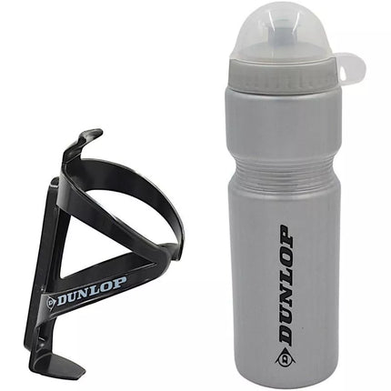 DUNLOP 750 ml dviračio gertuvė su laikikliu sidabrinė