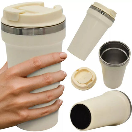 Terminis kelioninis puodelis 500ml - Ekrū - EXCELLENT HOUSEWARE