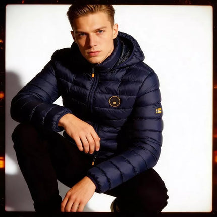 Geographical Norway AMIGOBADGE LONG HOOD DB NAVY MEN 233 NAVY (WY8852H/GN-MARINE)