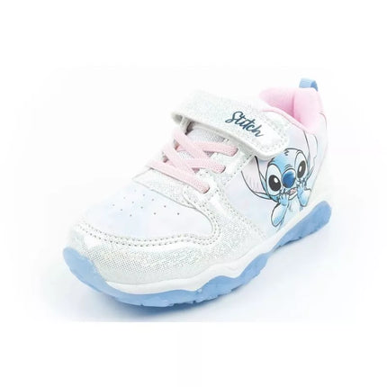 Leomil children's sports shoes sneakers Stitch light with velcro LED blue