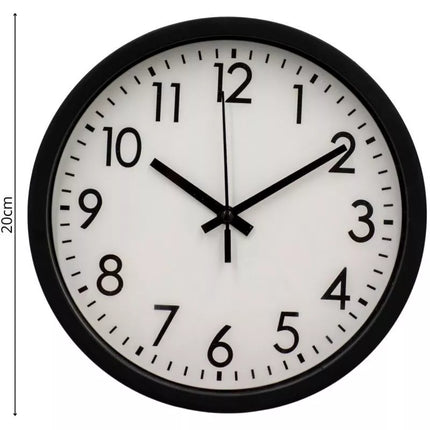 PP SIENINIS LAIKRODIS 20CM JUODAS