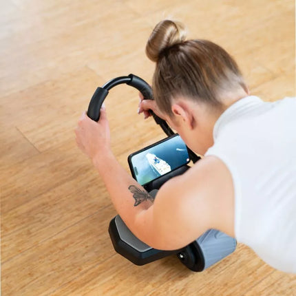 KA10 BLACK ABS WHEEL AUTOMATIC WHEEL FOR EXERCISING THE ABDOMINAL MUSCLES WITH SUPPORT