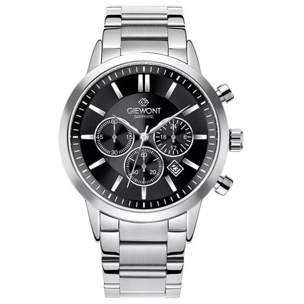 Vyriškas laikrodis Giewont Chronograph Safyro Sidabrinis Juodas GW8510-B1