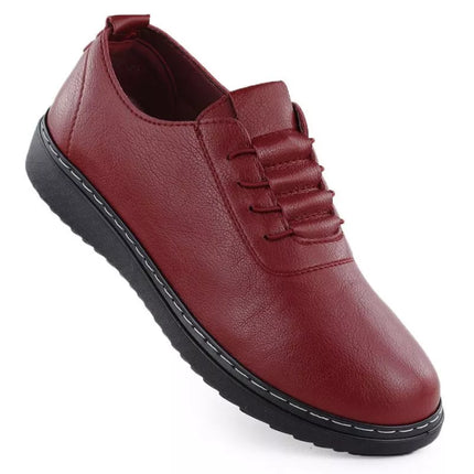 Moteriški patogūs bordo spalvos bateliai UNISOFT 5933