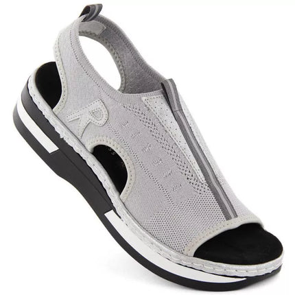 Rieker W RKR686 metallic comfortable slip-on sandals