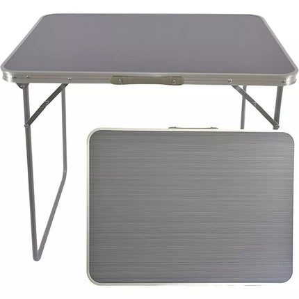 Sulankstomas kempingo stalas 80x60x70cm pilkas