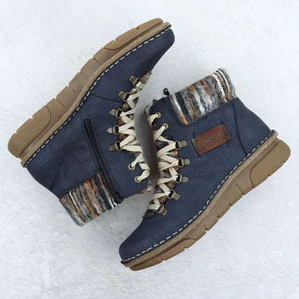 Women's navy blue ankle boots Rieker 73343-15