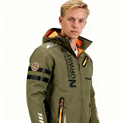 Geographical Norway Royaute DB 068 M WY1996H/GN-Kaki / Orange Softshell striukė